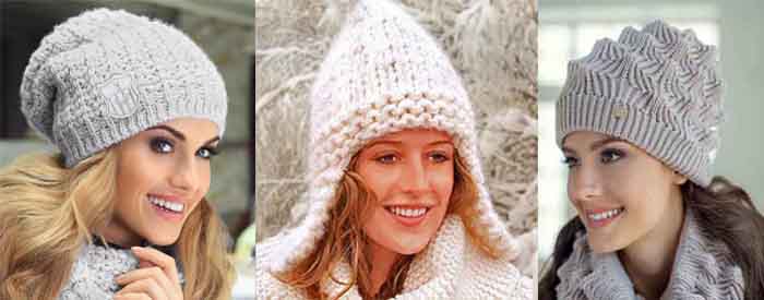 Вязаные женские шапки на зиму года: модные фасоны с фото и описанием