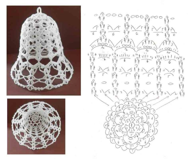 Школьный колокольчик крючком схема и описание