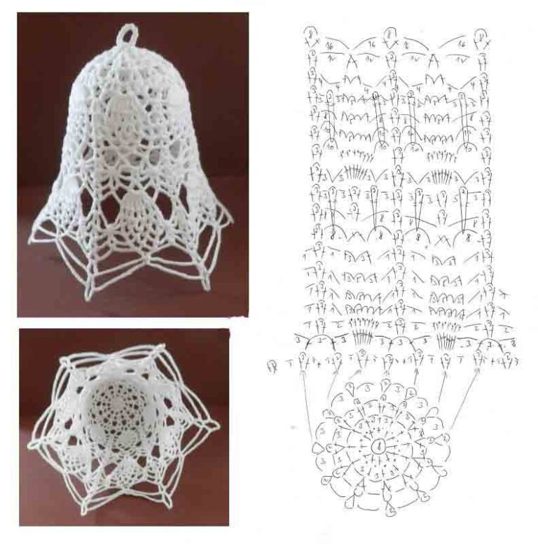 Школьный колокольчик крючком схема и описание